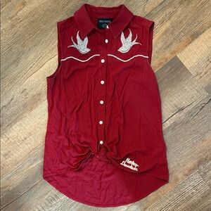 Harley-Davidson Women's Red Button Down Shirt